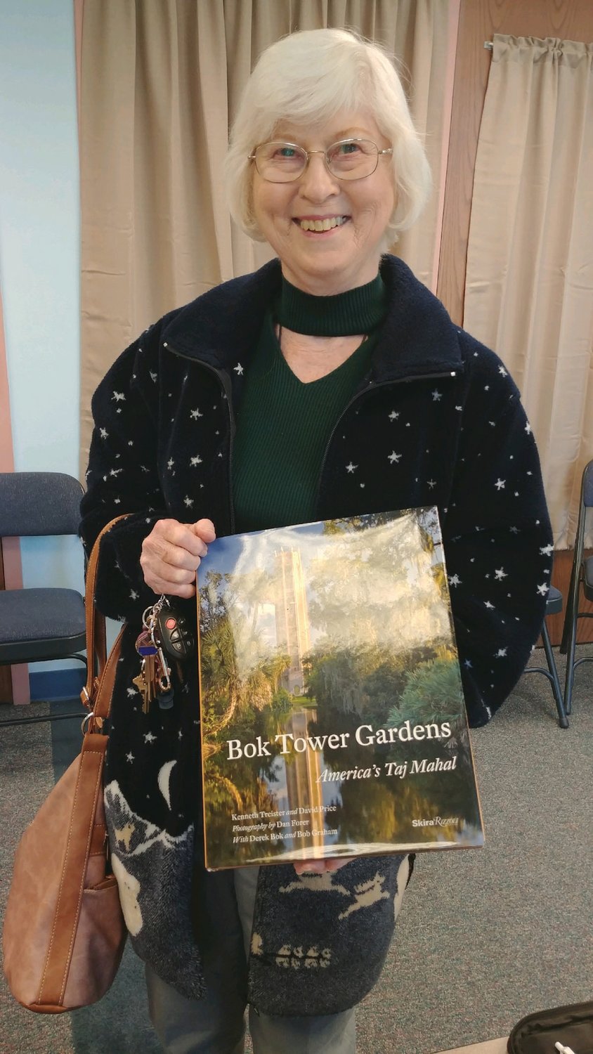 Becky Rawls who was presented the first book in November 2019 in memory of her husband.